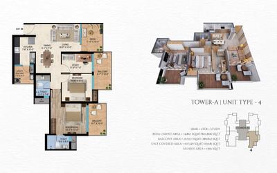 Image of 1160 Sq.ft 2.5 BHK Apartment / Flat for sale in Shivyatan Kashi Nirmal Heights, Darekhu, Varanasi for Rs. 11800000