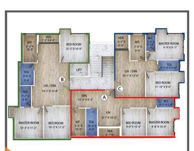 Image of 868 Sq.ft 2 BHK Apartment / Flat for sale in Madurdaha, Kolkata for Rs. 6100000