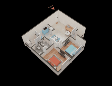 Image of 1404 Sq.ft 2 BHK Apartment / Flat for sale in Vivaan Aura, Zundal, Ahmedabad for Rs. 4992000
