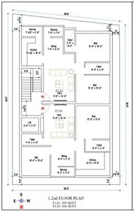Floor Plan Image of 954 Sq.ft 2 BHK Apartment / Flat for sale in Madipakkam Chennai for Rs. 8100000