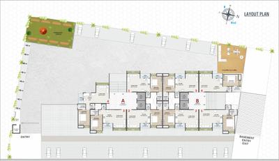 Image of 791 Sq.ft 1 BHK Builder Floor for sale in Adajan, Surat for Rs. 3100000