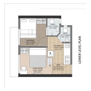 Image of 350 Sq.ft 1 BHK Apartment / Flat for sale in Malad East, Mumbai for Rs. 4900000