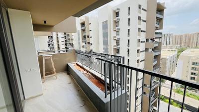 Balcony Image of 2431 Sq.ft 3 BHK Apartment / Flat for rent in Myscape Sanctuary, Hafeezpet Hyderabad for Rs. 75000
