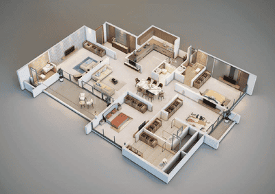 Image of 1870 Sq.ft 4 BHK Apartment / Flat for sale in ANP Autograph, Punawale, Pune for Rs. 22908000