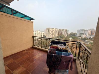 Balcony Image of 1000 Sq.ft 2 BHK Apartment / Flat for rent in Nyati Ethos, Mohammed Wadi Pune for Rs. 22000