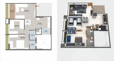 Image of 1350 Sq.ft 2 BHK Apartment / Flat for sale in Sun Stavik Abhishek, Meghani Nagar, Ahmedabad for Rs. 6075000