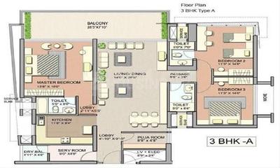 Image of 1600 Sq.ft 3 BHK Apartment / Flat for sale in Lodha Grandeur, Dadar West, Mumbai for Rs. 60000000