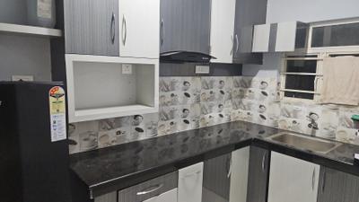 Kitchen Image of 823 Sq.ft 2 BHK Apartment / Flat for rent in Eternis, Madhyamgram Kolkata for Rs. 25000