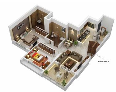 Image of 1025 Sq.ft 2 BHK Apartment / Flat for sale in Sukhwani Sepia, Tathawade, Pune for Rs. 9852444