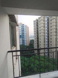 Balcony Image of 750 Sq.ft 2 BHK Apartment / Flat for rent in Shapoorji Pallonji Shukhobrishti, New Town Kolkata for Rs. 14000