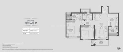 Image of 1239 Sq.ft 2 BHK Apartment / Flat for sale in Godrej Regent Park, Kadagrahara, Bengaluru for Rs. 13200000