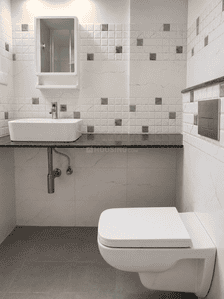 Bathroom Image of 1200 Sq.ft 2 BHK Apartment / Flat for sale in Esteem Emblem, Electronic City Bengaluru for Rs. 9300000
