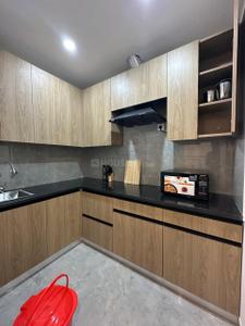 Kitchen Image of 680 Sq.ft 1 RK Apartment / Flat for rent in Okay Plus Venus, Karolan Ka Barh Jaipur for Rs. 19000