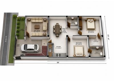Image of 1000 Sq.ft 3 BHK Duplex for sale in Bijnor, Lucknow for Rs. 5500000