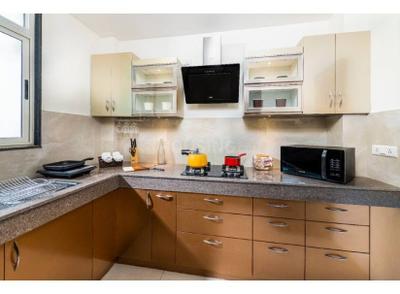 Kitchen Image of 978 Sq.ft 2 BHK Apartment / Flat for sale in Eiffel Palm Vista, Matiyari Lucknow for Rs. 8140600