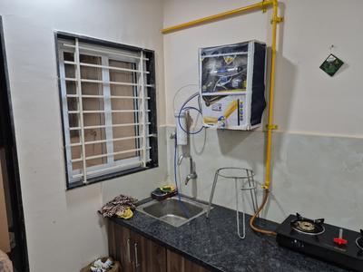 Kitchen Image of 650 Sq.ft 1 BHK Apartment / Flat for rent in Mahalakshmi Nagar Indore for Rs. 22000