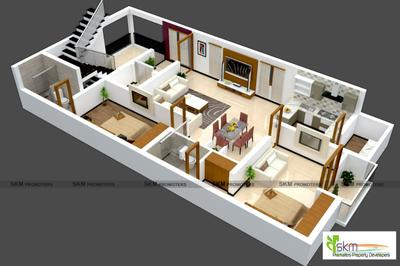 Image of 1350 Sq.ft 2 BHK Apartment / Flat for sale in SKM Dhamu Nagar, Pannimadai, Coimbatore for Rs. 8000000