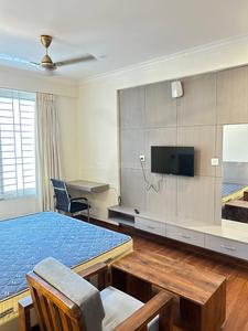 Bedroom Image of 500 Sq.ft 1 RK Apartment / Flat for rent in Thanisandra Bengaluru for Rs. 21000