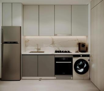 Kitchen Image of 409 Sq.ft 1 RK Apartment / Flat for sale in Jumeirah Village Dubai for Rs. 19218469