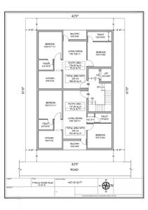 Floor Plan Image of 922 Sq.ft 2 BHK Apartment / Flat for sale in Saligramam Chennai for Rs. 10342000
