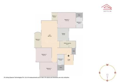 Image of 1790 Sq.ft 3 BHK Apartment / Flat for sale in Kommasandra, Anekal, Bengaluru for Rs. 21100000