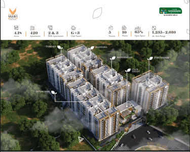 Image of 1665 Sq.ft 2 BHK Apartment / Flat for sale in Vasavi Nandanam, Jeedimetla, Hyderabad for Rs. 10823000