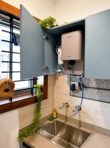 Kitchen Image of 750 Sq.ft 1 BHK Builder Floor for rent in Scheme No 114 Indore for Rs. 21000