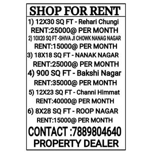 Commercial image of 400.0 Sq.ft   Shop for rent in Channi Himmat for 40000