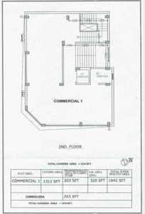 Floor Plan image of 1311.0 Sq.ft   Showroom for sale in Baguiati for 86574000