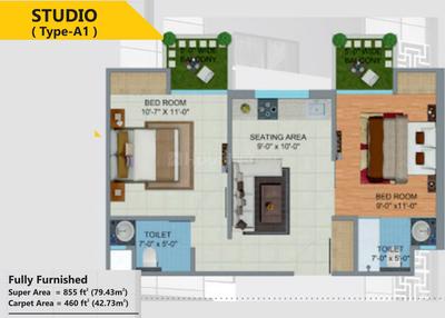 Floor Plan image of 450.0 Sq.ft  Bare shell Office Space for sale in Noida Extension for 2025000