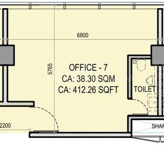 Floor Plan image of 580.0 Sq.ft  Bare shell Office Space for sale in Juhu for 24000000