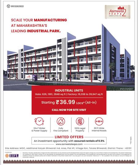 Others image of 626.0 Sq.ft pre-leased  Commercial Property for sale in Kalyan West for 3700000