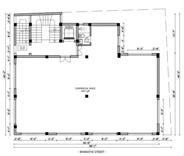 Floor Plan image of 2200.0 Sq.ft  Bare shell Office Space for rent in Heritage Town for 100000