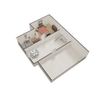 D Dot 44 Stone Bungalows 3D 4