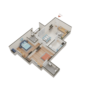 Satyam Residence Tower 3D 1