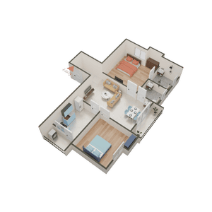 RS RJ Flats Block 2 3D 2