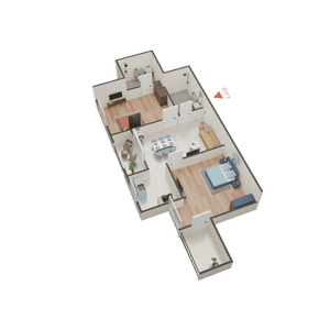 HP Square Block B C And D 3D 1