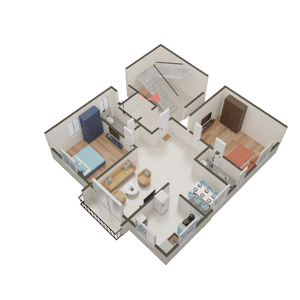 Laksha Apartments 3D 2