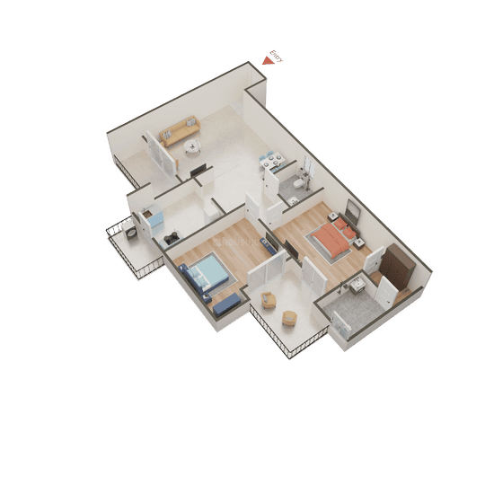 Mahalaxmi Lord Krishna Residency 3D 2