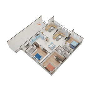 R ONE Diamond Towers 3D 2