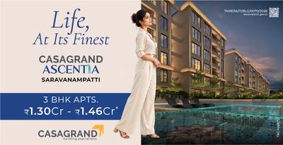 Project Image of 2010 Sq.ft 3 BHK Apartment / Flat for sale in Saravanampatty for Rs. 13500000