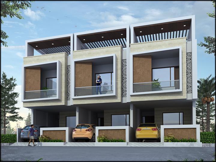 P J Amrit Nagar Villas Elevation 1