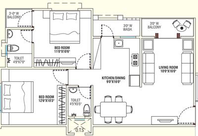 Yogi Developers Vadodara Greens Residency Phase3 2D 1