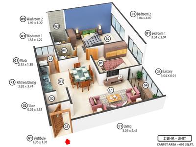 Shivam Nanddeep Homes 3D 1