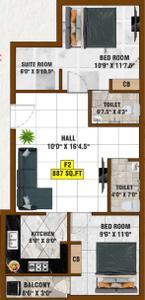 Bharathi Sai Hazel Apartment 2D 3