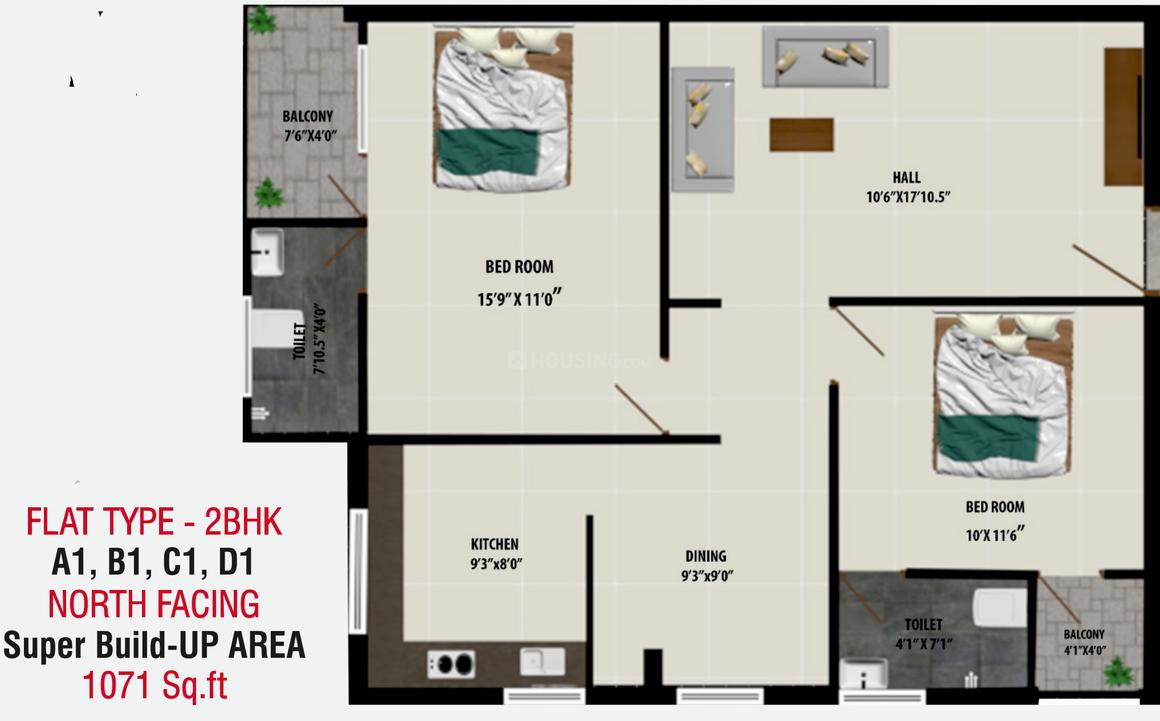 Samika Residency Floor Plan Kovai Pudur, Coimbatore