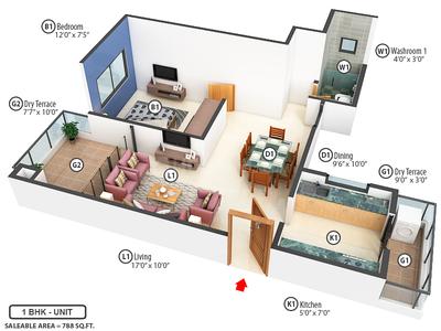 Ambika Residency 3D 2