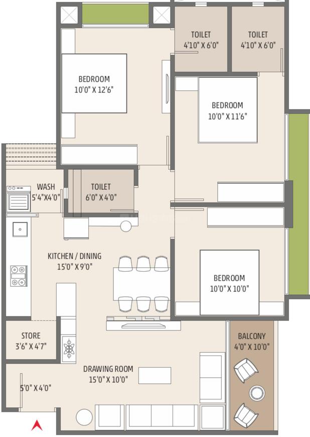 Pushkar Flora Floor Plan Isanpur, Ahmedabad