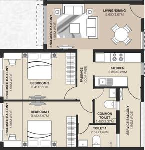 Risara Southern Creek Residences 2D 1