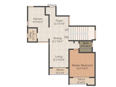 ND Passion Pent House 2D - Lower Floor 1